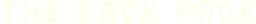 The Back Page logo