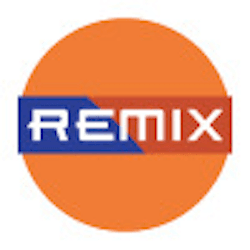 Remix pizza and kebab logo