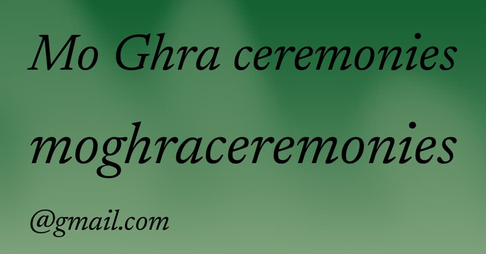 Mo Ghrá ceremonies cover