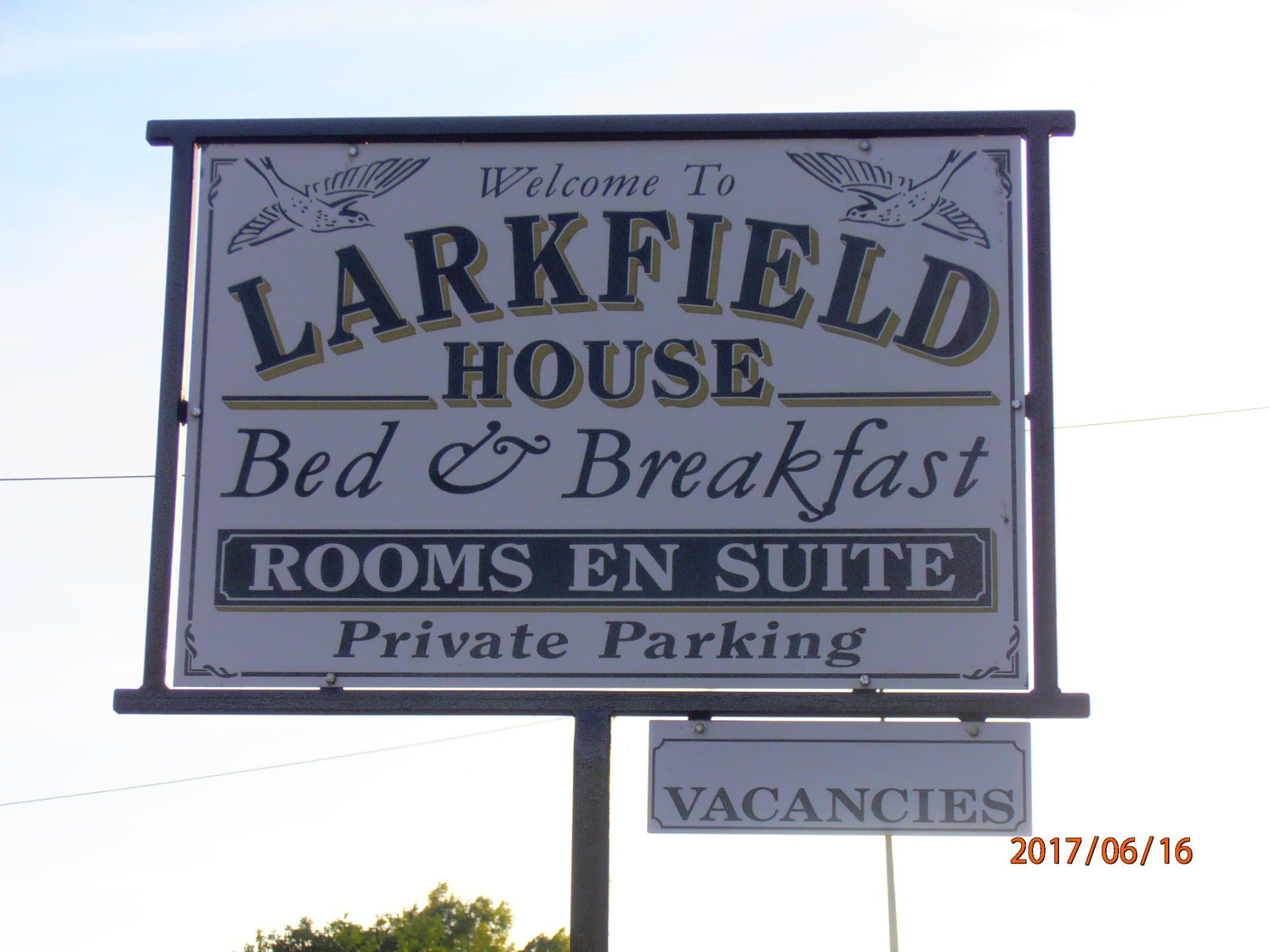 Larkfield House B&B cover