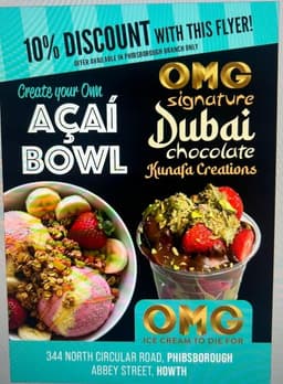 OMG CAFE & ICECREAM logo