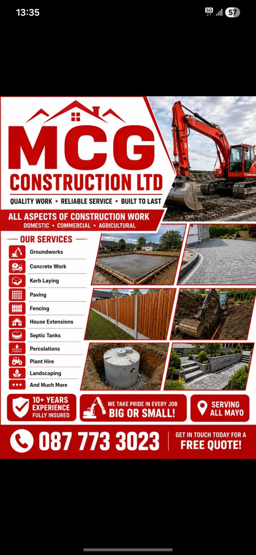 MCG Construction ltd cover