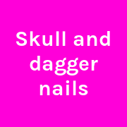 Skull and dagger nails