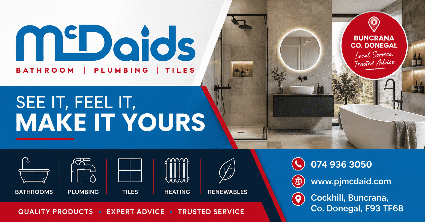 McDaids Bathroom Plumbing Tiles