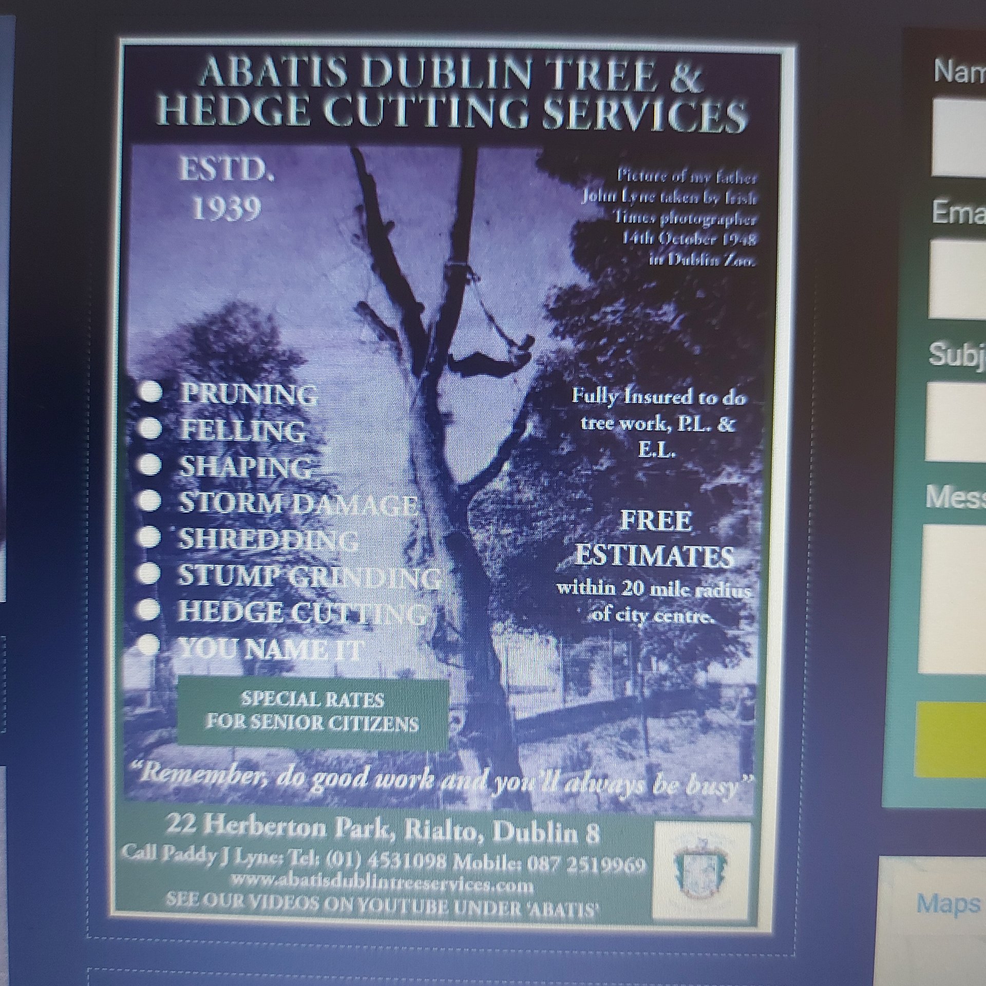 ABATIS TREE surgeon SERVICES & HEDGE CUTTING
