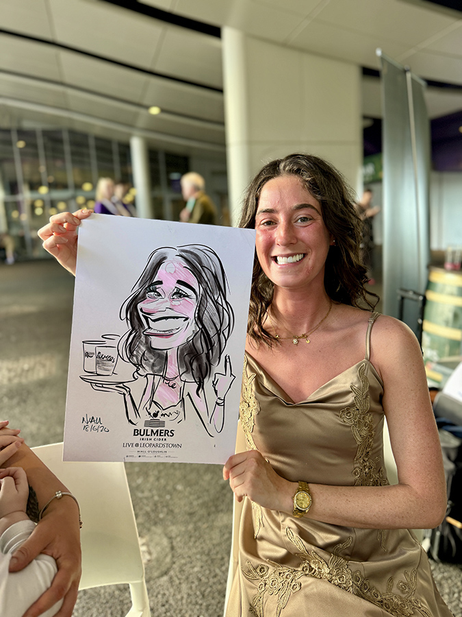 Irelands No 1 caricature artist Niall O'Loughlin as seen on the Late Late and Saturday night show.