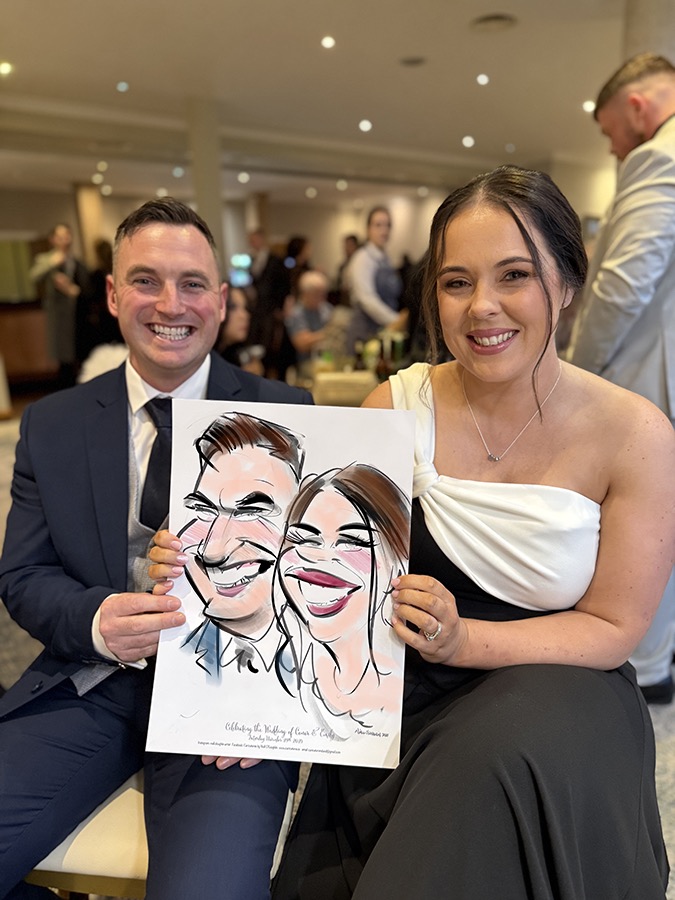 Irelands No 1 caricature artist Niall O'Loughlin as seen on the Late Late and Saturday night show.