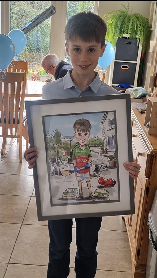 Irelands No 1 caricature artist Niall O'Loughlin as seen on the Late Late and Saturday night show.